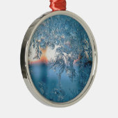 Winter Sunlight Through Frosted Ice Crystals Glass Metalen Ornament (Rechts)