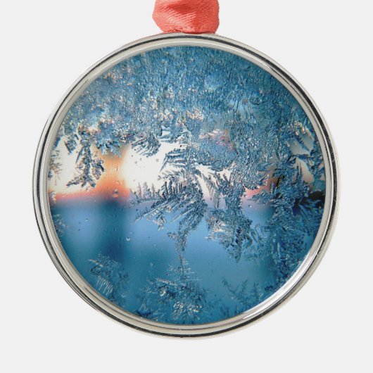 Winter Sunlight Through Frosted Ice Crystals Glass Metalen Ornament (Voorkant)