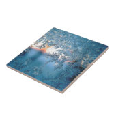 Winter Sunlight Through Frosted Ice Crystals Glass Tegeltje (Zijkant)