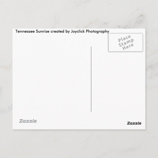 Winter Sunrise Briefkaart (Achterkant)