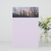 Winter Sunrise I Pastel Natuur Landschap Briefpapier (Staand voorkant)