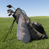 Winter Sunrise I Pastel Natuur Landschap Golfhanddoek (Groen)