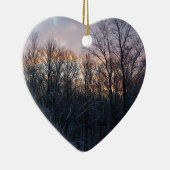 Winter Sunrise I Pastel Natuur Landschap Keramisch Ornament (Rechts)