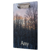 Winter Sunrise I Pastel Natuur Landschap Klembord (Links)