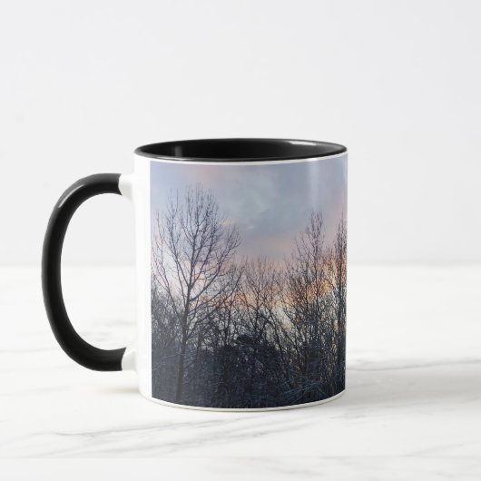 Winter Sunrise I Pastel Natuur Landschap Mok (Links)