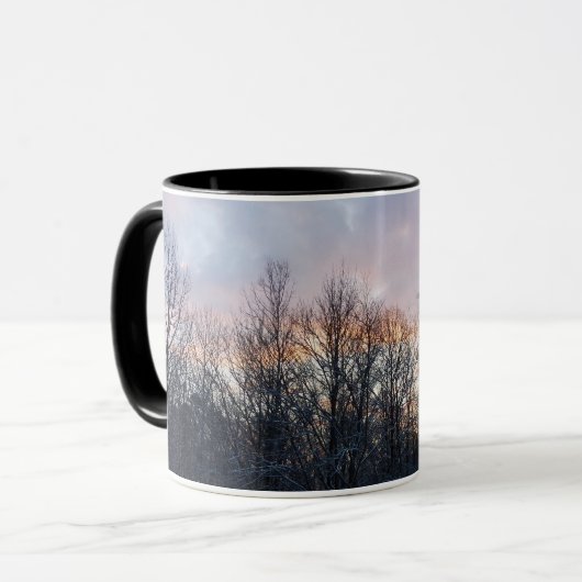Winter Sunrise I Pastel Natuur Landschap Mok (Voorkant links)