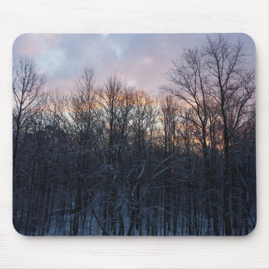 Winter Sunrise I Pastel Natuur Landschap Muismat (Voorkant)