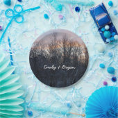 Winter Sunrise I Pastel Natuur Landschap Papieren Bordje (Feest)