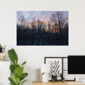 Winter Sunrise I Pastel Natuur Landschap Poster (Thuiskantoor)