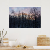Winter Sunrise I Pastel Natuur Landschap Poster (Keuken)