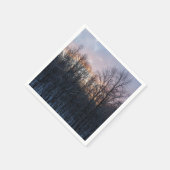 Winter Sunrise I Pastel Natuur Landschap Servet (Hoek)