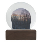 Winter Sunrise I Pastel Natuur Landschap Sneeuwbol (Achterkant)