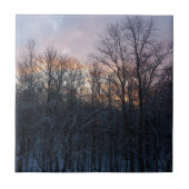 Winter Sunrise I Pastel Natuur Landschap Tegeltje (Voorkant)