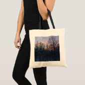 Winter Sunrise I Pastel Natuur Landschap Tote Bag (Voorkant (product))