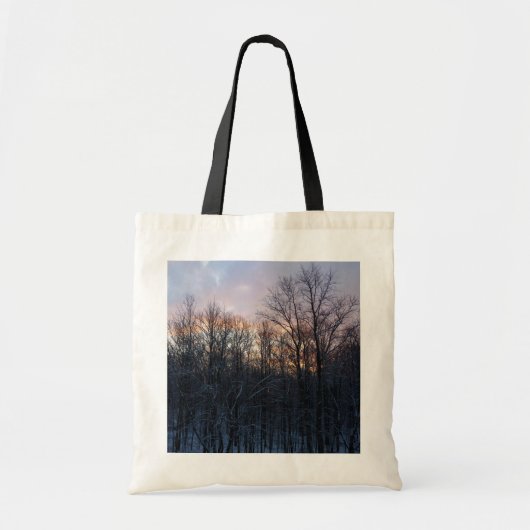 Winter Sunrise I Pastel Natuur Landschap Tote Bag (Voorkant)