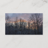 Winter Sunrise I Pastel Natuur Landschap Visitekaartje (Achterkant)