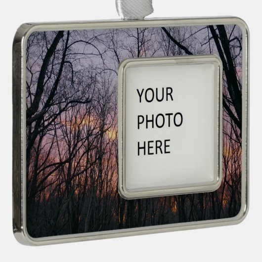 Winter Sunrise II Verzilverd Omlijst Ornament (Rechts)
