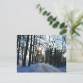 Winter Sunset-briefkaart Briefkaart (Staand voorkant)