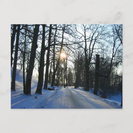 Winter Sunset-briefkaart Briefkaart (Voorkant)