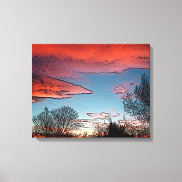 Winter Sunset Canvas Print