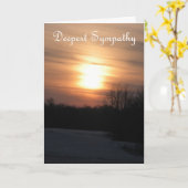 Winter Sunset - Diepste sympathie Kaart (Gele Bloem)