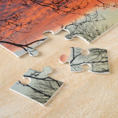 Winter Sunset Jigzaag Puzzle Legpuzzel (Zijkant)