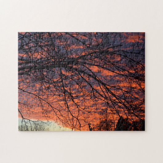 Winter Sunset Jigzaag Puzzle Legpuzzel (Horizontaal)