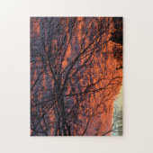 Winter Sunset Jigzaag Puzzle Legpuzzel (Verticaal)