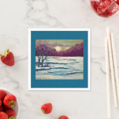 Winter Sunset Napkins Servet (Insitu)