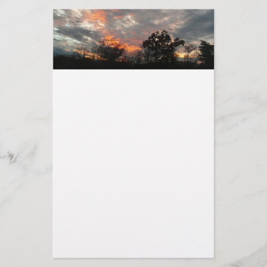 Winter Sunset Natuur Landscape Photography Briefpapier (Voorkant)