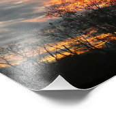 Winter Sunset Natuur Landscape Photography Foto Afdruk (Hoek)