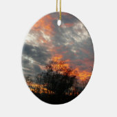 Winter Sunset Natuur Landscape Photography Keramisch Ornament (Rechts)