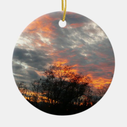 Winter Sunset Natuur Landscape Photography Keramisch Ornament (Voorkant)