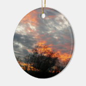 Winter Sunset Natuur Landscape Photography Keramisch Ornament (Links)