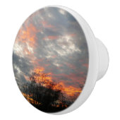 Winter Sunset Natuur Landscape Photography Keramische Knop (Rechts)