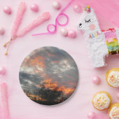 Winter Sunset Natuur Landscape Photography Papieren Bordje (Feest)