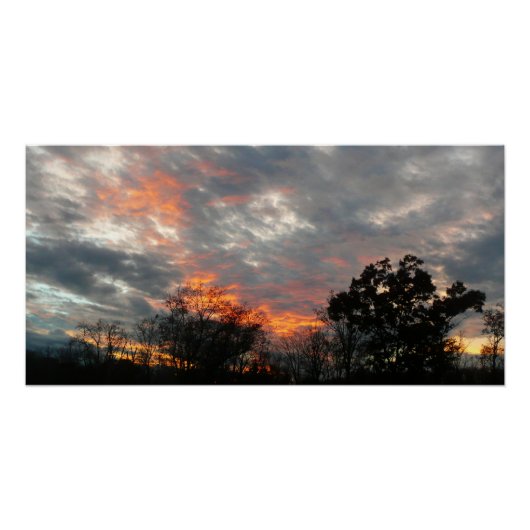 Winter Sunset Natuur Landscape Photography Poster (Voorkant)