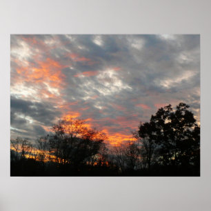 Winter Sunset Natuur Landscape Photography Poster