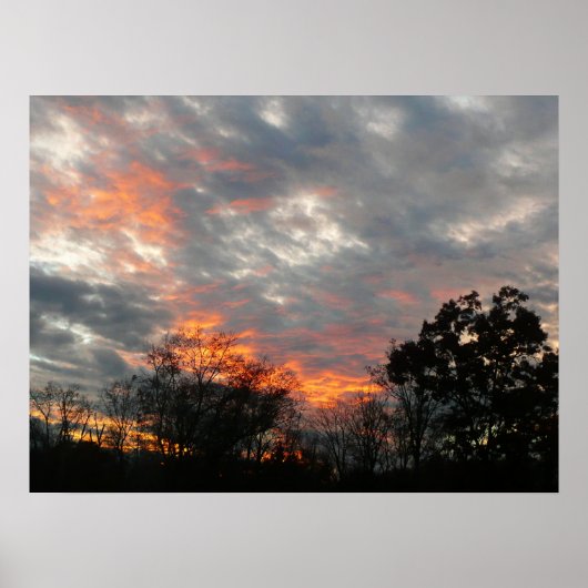 Winter Sunset Natuur Landscape Photography Poster (Voorkant)