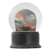 Winter Sunset Natuur Landscape Photography Sneeuwbol (Achterkant)