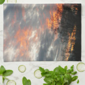 Winter Sunset Natuur Landscape Photography Theedoek (Gevouwen)