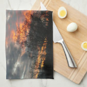 Winter Sunset Natuur Landscape Photography Theedoek (Quarter Fold)