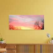 Winter Sunset on Wrapped Canvas Afdruk (Insitu (Woonkamer))