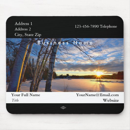 Winter Sunset Promotion Photo Mousepad Muismat (Voorkant)
