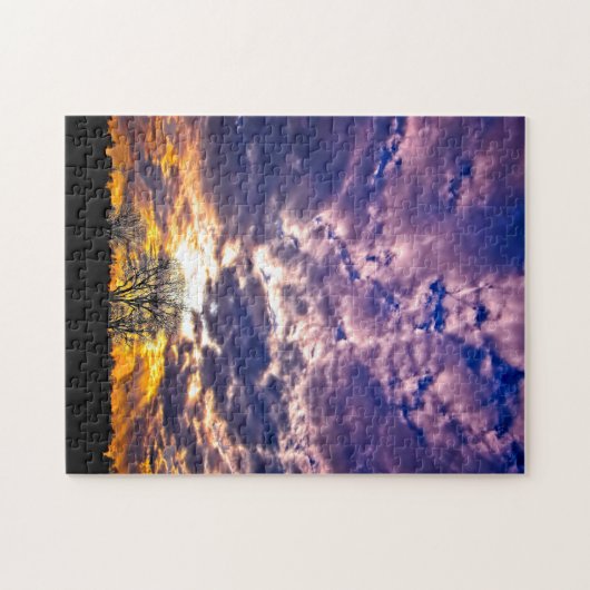 Winter Sunset Puzzle Legpuzzel (Horizontaal)