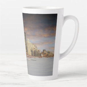 Winter Sunset Scene bij Calgary Skyline Latte Mok