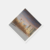 Winter Sunset Scene bij Calgary Skyline Servet (Hoek)