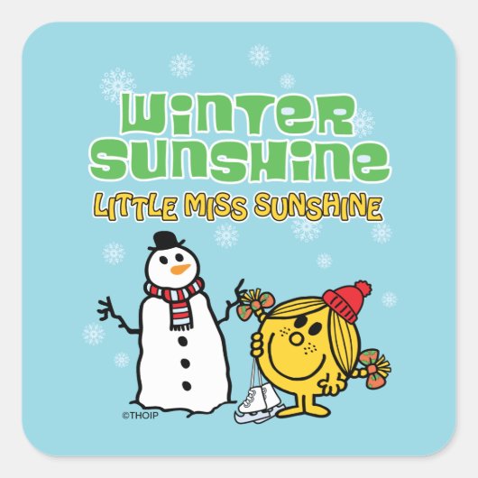 Winter Sunshine Vierkante Sticker (Voorkant)