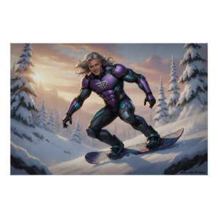 Winter Superheld Perfect Poster