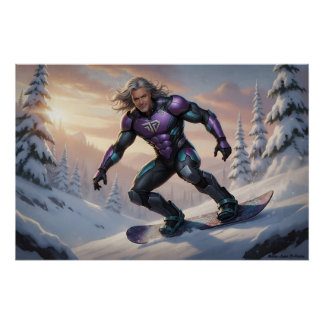 Winter Superheld Perfect Poster